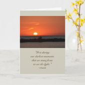 Aristoteles Quote Sunset Sympathy Card Karte (Gelbe Blume)