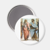 Aristoteles und Plato gehen an der Raphael-Schule Magnet (Vorderseite/Rückseite)