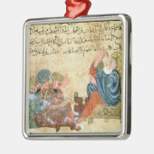 Aristoteles-Unterricht Silbernes Ornament (Links)