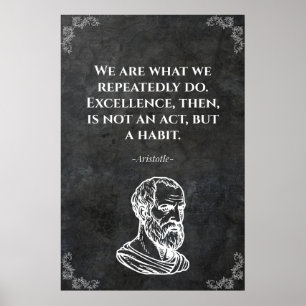 Aristoteles weises Zitat. Weisheit  Poster