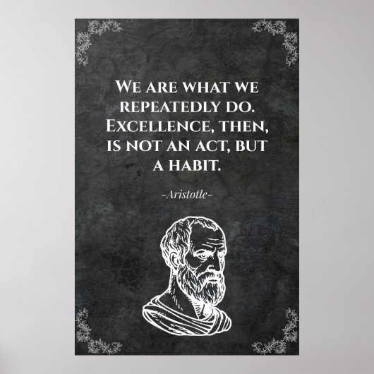 Aristoteles weises Zitat. Weisheit Poster (Vorne)