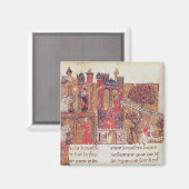 Aristoteles weist Alexander den Großen in Magnet (Vorderseite/Rückseite)