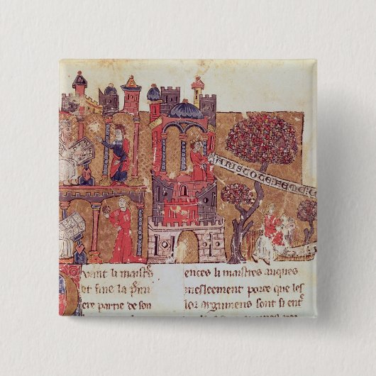 Aristoteles weist Alexander der Große herein an Button (Vorderseite)