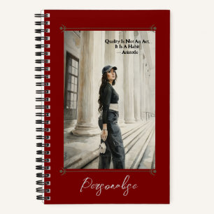 Aristoteles Wisdom Zitat Niedlich Girly Red Journa Notizblock