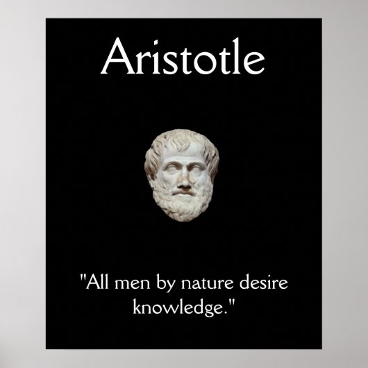 Aristoteles - Wissensziffer Poster (Vorne)