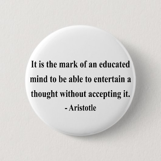Aristoteles-Zitat 1a Button (Vorderseite)