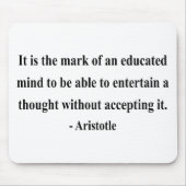 Aristoteles-Zitat 1a Mousepad (Vorne)