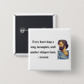 Aristoteles-Zitat 3b Button (Vorne & Hinten)