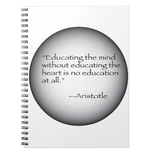Aristoteles-Zitat Notizblock (Vorderseite)
