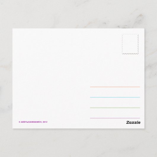 Aristoteles Zitat Postkarte (Rückseite)