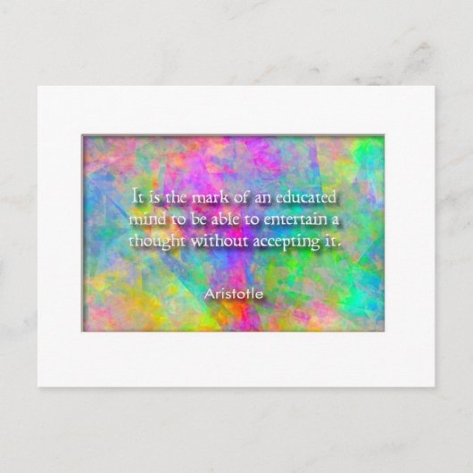 Aristoteles Zitat Postkarte (Vorderseite)