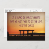 Aristoteles Zitat Postkarte (Vorne/Hinten)