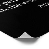 Aristoteles Zitat Vergnügen in der Aufgabe Aristot Poster (Ecke)