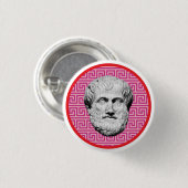 Aristotle Greek Philosopher Button (Vorne & Hinten)
