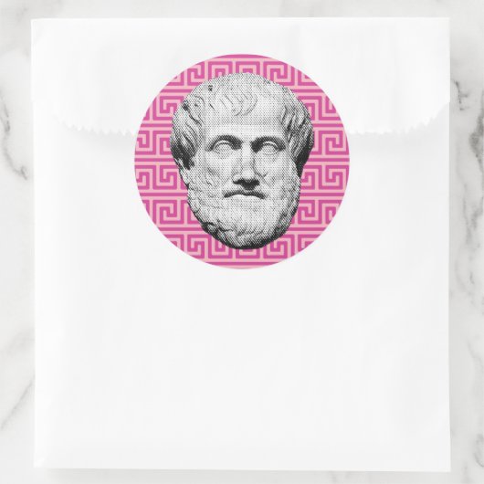 Aristotle Greek Philosopher Runder Aufkleber (Tasche)