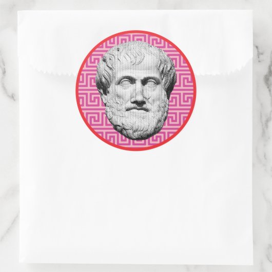 Aristotle Greek Philosopher Runder Aufkleber (Tasche)
