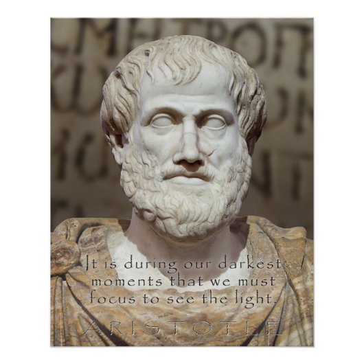 ARISTOTLE QUOTE FOCUS - MARBLE STONE BUST POSTER (Vorderseite)
