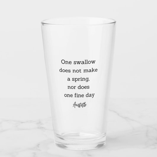 Aristotle Spring Quote Decor For Home  Glas (Vorderseite)
