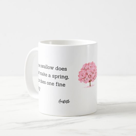 Aristotle Spring Quote Decor For Home Kaffeetasse (Vorderseite Links)