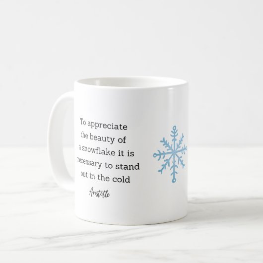 Aristotle Winter Quote Decor For Home Kaffeetasse (Vorderseite Links)