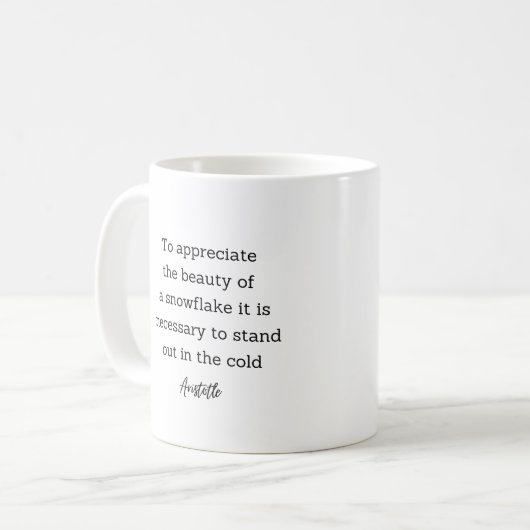 Aristotle Winter Quote Decor For Home Kaffeetasse (Vorderseite Links)