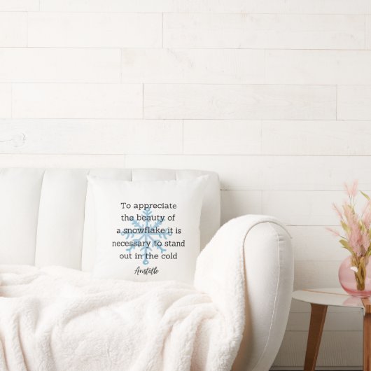 Aristotle Winter Quote Decor For Home Kissen (Liege)
