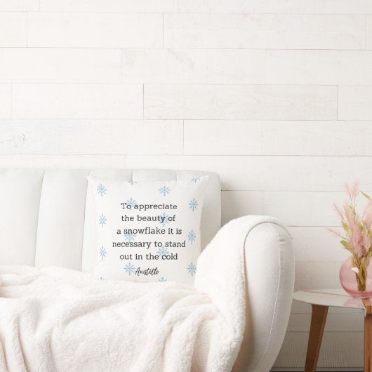 Aristotle Winter Quote Decor For Home Kissen (Liege)