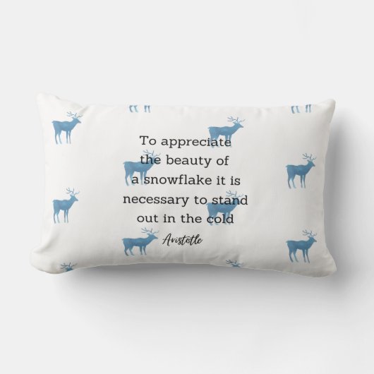 Aristotle Winter Quote Decor For Home Lendenkissen (Vorderseite)
