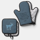 Aristotle Winter Quote Decor For Home Ofenhandschuh & Topflappen-Set (Vorderseite/Rückseite)