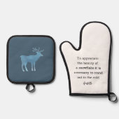 Aristotle Winter Quote Decor For Home Ofenhandschuh & Topflappen-Set (Vorderseite)