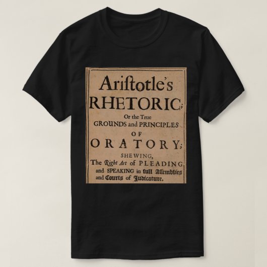 Aristotlex27er Rhetorik 1600er Edition T-Shirt (Design vorne)