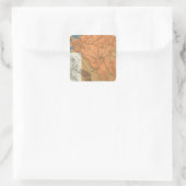 Arizona 2 quadratischer aufkleber (Tasche)
