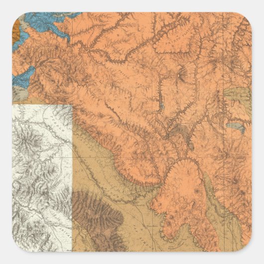 Arizona 2 quadratischer aufkleber (Vorderseite)