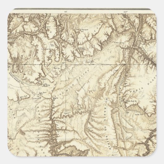 Arizona 3 quadratischer aufkleber (Vorderseite)