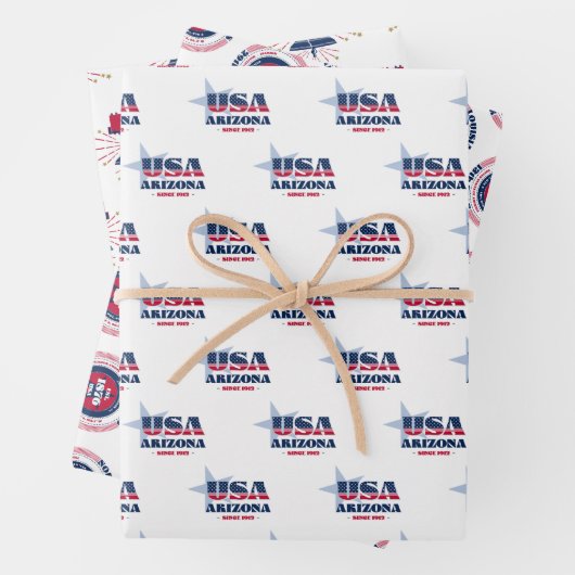 Arizona, 50 Staaten, Liberty Bell Geschenkpapier Set (Beispiel)
