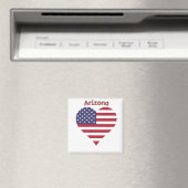 Arizona American Flag Herz Magnet (In Situ (Geschirrspüler))