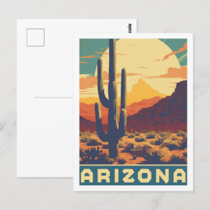 Arizona Amerika Berühmter Vintage-Reiseort Postkarte
