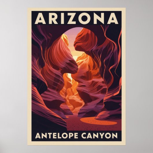 Arizona Antelope Canyon Nationalpark V01 Poster (Vorne)