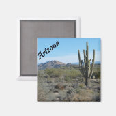 Arizona Apache Trail Cactus Foto Magnet (Vorderseite/Rückseite)