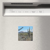 Arizona Apache Trail Cactus Foto Magnet (In Situ (Geschirrspüler))