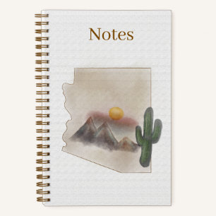 Arizona-Aquarell-Notizbuch - 14 x 21,5 cm Notizblock