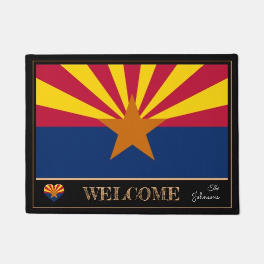 Arizona & Arizona Flag House mat / sports USA Staa Fußmatte (Vorderseite)