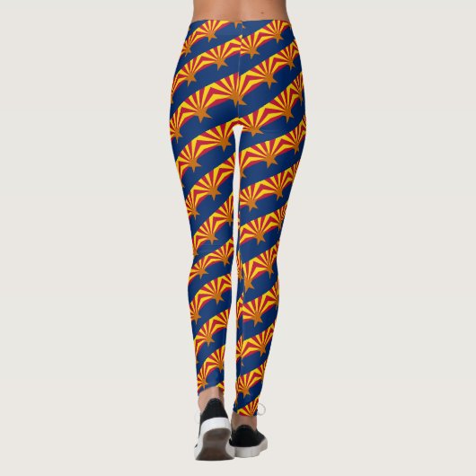 Arizona & Arizona Flag, USA Mode, Reise/Sport Leggings (Rückseite)