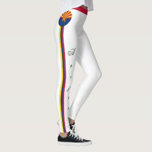 Arizona & Arizona Flag, USA Mode, Reise/Sport Leggings