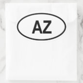 Arizona "AZ" Ovaler Aufkleber (Tasche)