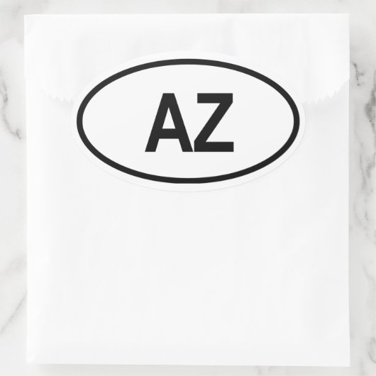 Arizona "AZ" Ovaler Aufkleber (Tasche)