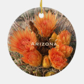 Arizona Barrel Cactus Blume Ornament (Hinten)