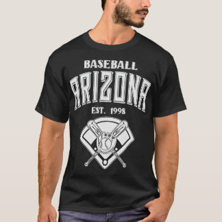 Arizona Baseball Est 1998 Vintager weißer Text T-Shirt