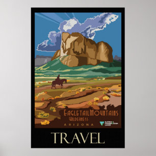 Arizona Berge Vintage Retro Reise Poster