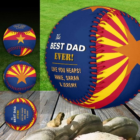 Arizona Best Vater, patriotische USA, Arizona Flag Baseball